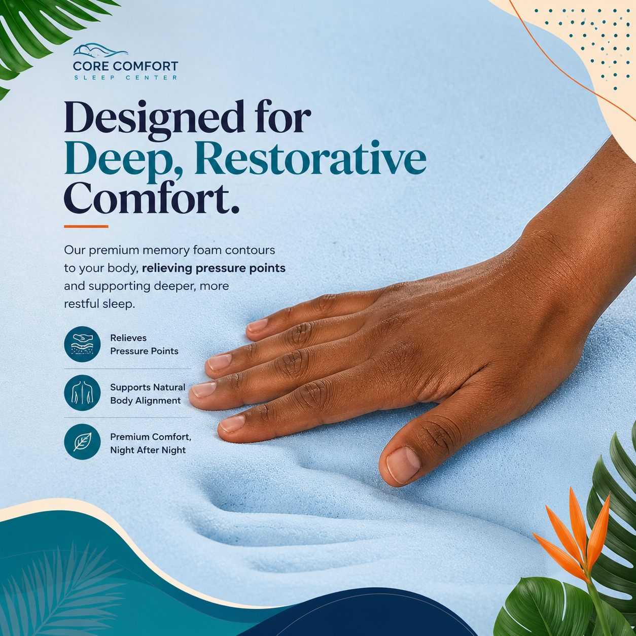 Memory Foam Mattress Topper – Pressure-Relieving Comfort & Enhanced Sleep Support
