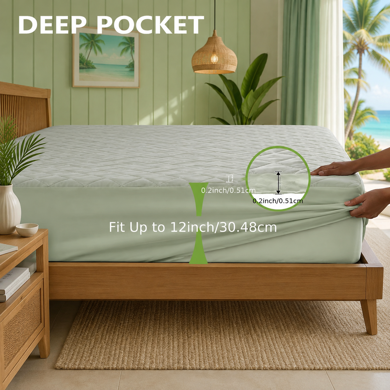Thick Quilted Deep Pocket Waterproof Mattress Protector