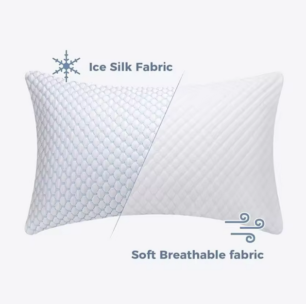 Shredded Memory Foam Pillow – Adjustable Comfort with Washable Cover